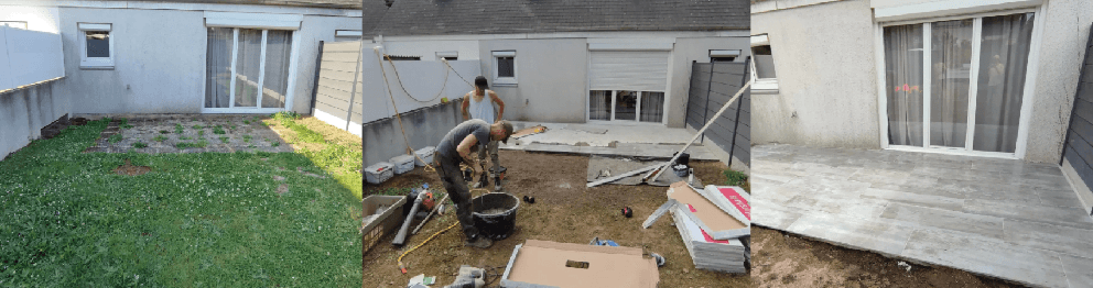 artisan poseur de terrasse en dalles céramique